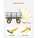 VEVOR Steel Garden Cart 1400lb Capacity Heavy Duty Yard Wagon Cart 13in Tires