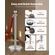 VEVOR 4 τμχ Silver Stanchion Post 2 Red Velvet Ropes Sand Injection Hollow Base