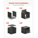 VEVOR Wooden Literature Organizer 5 θέσεων με ρυθμιζόμενα ράφια Γκρι