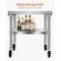 VEVOR Commercial Ice Bin 61,6 L Ice Chance on Wheels with κάτω δίσκος αποθήκευσης