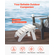 VEVOR Adirondack Ottoman 17,7L x 19,7W x 13,8H ίντσες HDPE Πτυσσόμενο υποπόδιο λευκό