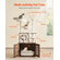 VEVOR Large Cat Tree Box Box Περίβλημα 2-σε-1 Cat Tower Εσωτερικό Play House για γάτες