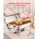VEVOR 8 Qt 2 Pack Ορθογώνιο σετ μπουφέ πιάτων πλήρους μεγέθους από ανοξείδωτο χάλυβα