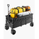 VEVOR Extended Folding Wagon Carts 300L&450LB Heavy Duty Collapsible Garden Carts