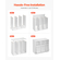 VEVOR Wooden Literature Organizer 24 θέσεων με ρυθμιζόμενα ράφια Λευκό