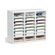 VEVOR Wooden Literature Organizer 24 θέσεων με ρυθμιζόμενα ράφια Λευκό