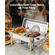 VEVOR 4 Qt 2 Pack Ορθογώνιο σετ μπουφέ πιάτων πλατό από ανοξείδωτο χάλυβα