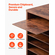 VEVOR Wooden Literature Organizer 24 Διαμερισμάτων Αφαιρούμενα Ράφια Σκούρο Καφέ