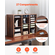 VEVOR Wooden Literature Organizer 27 Διαμερισμάτων Αφαιρούμενα Ράφια Σκούρο Καφέ