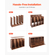 VEVOR Wood Literature Organizer 36 Διαμερισμάτων Αφαιρούμενα Ράφια Σκούρο Καφέ