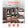 VEVOR Wooden Literature Organizer 27 Διαμερισμάτων Αφαιρούμενα Ράφια Μαύρο-Γκρι