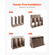 VEVOR Wooden Literature Organizer 27 Διαμερισμάτων Αφαιρούμενα Ράφια Μαύρο-Γκρι
