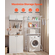 Ράφι αποθήκευσης VEVOR Over Washer and dryer Single Row 3 Tiers Washer Rack White