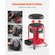VEVOR Rolling Mechanic Stool Garage Seat 300 lbs Φόρτωση με ρόδες & χώρο αποθήκευσης