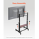Βάση τηλεόρασης VEVOR Rolling TV Cart για φορητή τηλεόραση, χωρητικότητα έως 90 κιλά για τηλεοράσεις 55-100 ιντσών