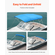 VEVOR 4 μπλούζες μπιμίνι Bow Bow 96"Lx(97"-103")W Αντικατάσταση Τέντας Μπλε Pacific