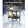 VEVOR 2-shelf Utility Cart 550 lbs 37 x 25,4 ιντσών Cart Service with Wheels