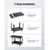 VEVOR 2-shelf Utility Cart 550 lbs 37 x 25,4 ιντσών Cart Service with Wheels