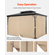 VEVOR Κουρτίνα Κιόσκι Privacy 10&#039; x 10&#039; x 6,7&#039; Αδιάβροχες Κουρτίνες Κιόσκι Χακί