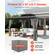 VEVOR Κουρτίνα Κιόσκι Privacy 10&#039; x 10&#039; x 6,7&#039; Αδιάβροχες κουρτίνες κιόσκι Γκρι