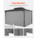 VEVOR Κουρτίνα Κιόσκι Privacy 10&#039; x 10&#039; x 6,7&#039; Αδιάβροχες κουρτίνες κιόσκι Γκρι