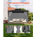 VEVOR Κουρτίνα Κιόσκι Privacy 10&#039; x 10&#039; x 6,7&#039; Αδιάβροχες κουρτίνες κιόσκι Γκρι