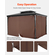 VEVOR Gazebo Privacy Curtain 12&#039; x 12&#039; x 6,9&#039; Αδιάβροχες κουρτίνες κιόσκι καφέ