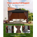 VEVOR Gazebo Privacy Curtain 12&#039; x 12&#039; x 6,9&#039; Αδιάβροχες κουρτίνες κιόσκι καφέ