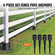 VEVOR Fence Post Anchor Ground Spike, 4 πακέτο 24 x 4 x 4 ίντσες εξωτερική διάμετρος (εσωτερική διάμετρος 3,5 x 3,5 ίντσες), μεταλλική μαύρη σκόνη με επίστρωση πάσσαλου, για κιγκλίδωμα κήπου κατάστρωμα γραμματοκιβωτίου