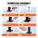 VEVOR Glass Clamp 4 ΤΕΜ. Τετράγωνο στήριγμα κιγκλιδώματος για 0,31 "-0,47" Γυάλινο μαύρο
