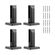 VEVOR Glass Clamp 4 ΤΕΜ. Τετράγωνο στήριγμα κιγκλιδώματος για 0,31 "-0,47" Γυάλινο μαύρο