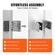 VEVOR Glass Clamp 4 ΤΕΜ. Τετράγωνο στήριγμα κιγκλίδωμα για 0,31 "-0,47" γυαλί ασημί