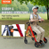 VEVOR Rollator Walker για ηλικιωμένους και ενήλικες, Ελαφρύς αναδιπλούμενος περιπατητής από αλουμίνιο με ρυθμιζόμενο κάθισμα και λαβή, περιπατητής περιπάτου για εξωτερική κινητικότητα με τροχούς παντός εδάφους 8 ιντσών, χωρητικότητα 300LBS