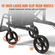VEVOR 2 σε 1 Rollator Walker & Transport Chair για ηλικιωμένους, Αναδιπλούμενο Rolling Walker Combo & Footrests, Ελαφρύς περιπατητής κινητικότητας αλουμινίου με ρυθμιζόμενη λαβή, τροχοί παντός εδάφους, 136 kg