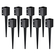 VEVOR Fence Post Anchor Ground Spike, 8 πακέτο 24 x 4 x 4 ίντσες εξωτερική διάμετρος (εσωτερική διάμετρος 3,5 x 3,5 ίντσες), μεταλλική μαύρη σκόνη με επίστρωση πάσσαλου, για κιγκλίδωμα κήπου κατάστρωμα γραμματοκιβωτίου