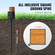 VEVOR Fence Post Anchor Ground Spike, 8 πακέτο 36 x 4 x 4 ίντσες εξωτερική διάμετρος (εσωτερική διάμετρος 3,5 x 3,5 ίντσες), μεταλλική μαύρη σκόνη με επίστρωση πάσσαλου, για κιγκλίδωμα κήπου κατάστρωμα γραμματοκιβωτίου