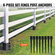 VEVOR Fence Post Anchor Ground Spike, 8 πακέτο 36 x 4 x 4 ίντσες εξωτερική διάμετρος (εσωτερική διάμετρος 3,5 x 3,5 ίντσες), μεταλλική μαύρη σκόνη με επίστρωση πάσσαλου, για κιγκλίδωμα κήπου κατάστρωμα γραμματοκιβωτίου