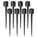 VEVOR Fence Post Anchor Ground Spike, 8 πακέτο 36 x 4 x 4 ίντσες εξωτερική διάμετρος (εσωτερική διάμετρος 3,5 x 3,5 ίντσες), μεταλλική μαύρη σκόνη με επίστρωση πάσσαλου, για κιγκλίδωμα κήπου κατάστρωμα γραμματοκιβωτίου