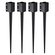 VEVOR Fence Post Anchor Ground Spike, 4 πακέτο 36 x 4 x 4 ίντσες εξωτερική διάμετρος (εσωτερική διάμετρος 3,5 x 3,5 ίντσες), μεταλλική μαύρη σκόνη με επίστρωση πάσσαλου, για κιγκλίδωμα κήπου κατάστρωμα γραμματοκιβωτίου