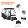 Περίβλημα VEVOR Golf Cart, 420D Polyester Driving Condition με διαφανή παράθυρα 4 όψεων, 4 καλύμματα Passenger Club Car Universal Ταιριάζει στα περισσότερα καρότσια επώνυμων, αντηλιακό και ανθεκτικό στη σκόνη κάλυμμα εξωτερικού καροτσιού