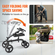 VEVOR Folding Knee Scooter, Carbon Steerable Knee Walker με ρυθμιζόμενο ύψος τιμόνι & επιγονατίδα, συμπαγείς τροχούς παντός εδάφους, διπλά φρένα, σκούτερ ανάκτησης ποδιών για τραυματισμούς στον αστράγαλο