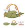 VEVOR Baby Play Gym Mat Tummy Time Activity Mat με 6 Sensory Toy 42,9" x 33,5