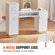 Επιτραπέζιο μανικιούρ VEVOR Γυάλινο Top Nail Desk Makeup Station με στήριγμα καρπού