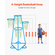 VEVOR Kids Basketball Hoop 4-Hoop Φορητή βάση μπάσκετ με ρυθμιζόμενο ύψος