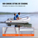 Φουσκωτό σκάφος VEVOR, Sport Tender Boat 6 ατόμων, με ξύλινο δάπεδο θαλάσσης και ρυθμιζόμενο πάγκο αλουμινίου, σχεδία φουσκωτού σκάφους ψαρέματος 1500 lbs, κουπιά αλουμινίου, αντλία αέρα και τσάντα μεταφοράς