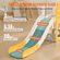 VEVOR Toddler Slide, Παιδική τσουλήθρα για νήπια ηλικίας 1-12 με αναρριχώμενες σκάλες και στεφάνι μπάσκετ και αποθηκευτικό χώρο, σετ παιχνιδιού εσωτερικής εξωτερικής όψης για παιδιά με βάρος έως 50 κιλά, παιδική χαρά με υπερυψωμένη κουπαστή