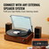 VEVOR Bluetooth Vinyl Πικάπ Ηχεία 3 ταχυτήτων με ζώνη 5W