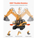 VEVOR Remote Control Excavator Toy 15 Channel 1:14 Scale RC Excavator Digger