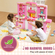 VEVOR Kitchen Playset Kids Pretend Cooking Play Toy 74 Piece Αξεσουάρ Ροζ
