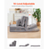VEVOR Convertible Flip Chair με 5 ρυθμιζόμενες θέσεις δαπέδου Lazy Sofa Grey